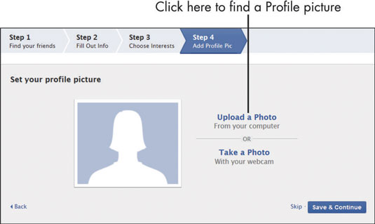 how to upload profile pic on facebook mobile