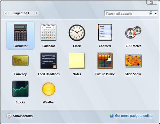 Windows Vista Sidebar Notes Gadget