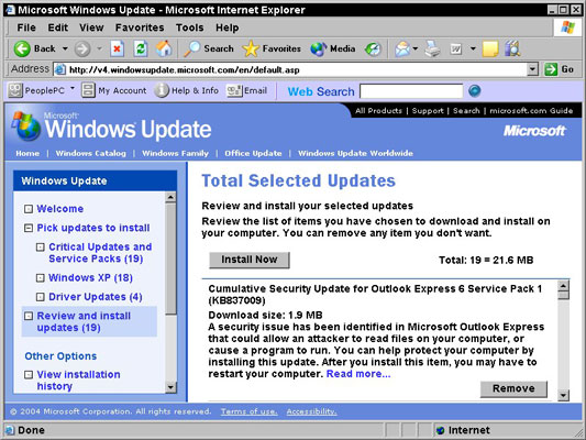 Kostenlos updates windows xp