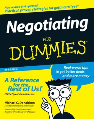 Negotiating For Dummies book cover