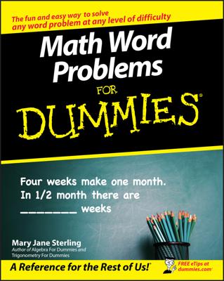 Math Word Problems For Dummies book cover