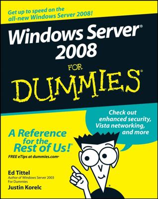 Windows Server 2008 For Dummies book cover