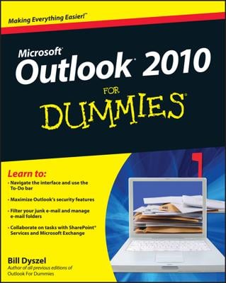 Outlook 2010 For Dummies book cover