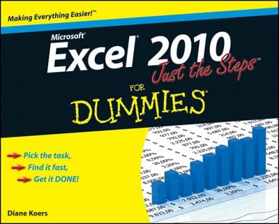 Excel 2010 Just the Steps For Dummies book cover