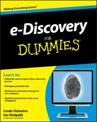 e-Discovery For Dummies book cover