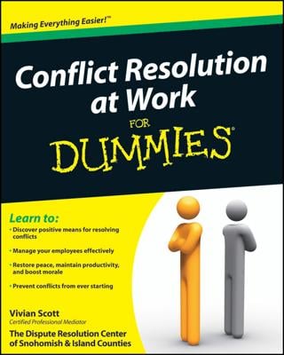 Conflict Resolution at Work For Dummies book cover