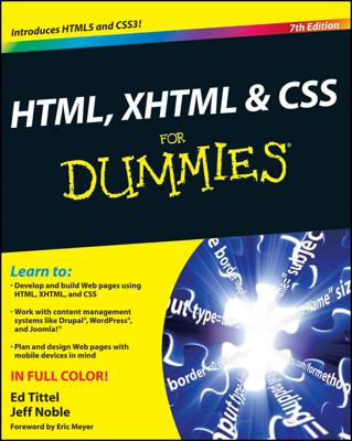 HTML, XHTML and CSS For Dummies book cover