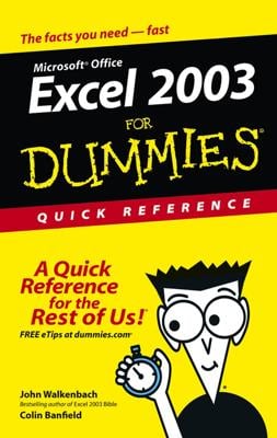 Excel 2003 For Dummies Quick Reference book cover