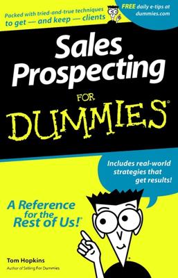 Sales Prospecting For Dummies book cover