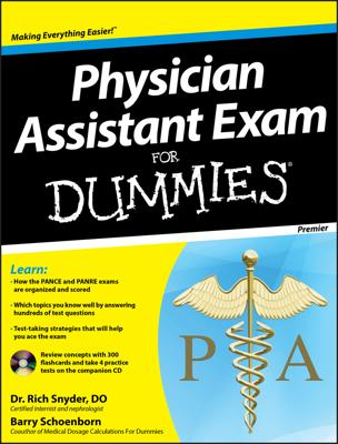 Physician Assistant Exam For Dummies, with CD book cover