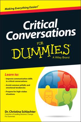 Critical Conversations For Dummies book cover