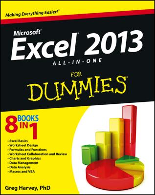 Excel 2013 All-in-One For Dummies book cover