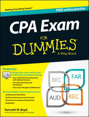 CPA Exam For Dummies with Online Practice book cover