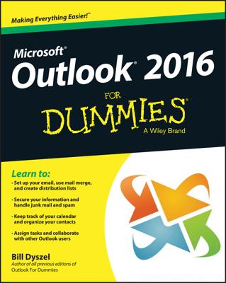 Outlook 2016 For Dummies book cover