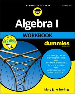 Algebra I Workbook For Dummies book cover