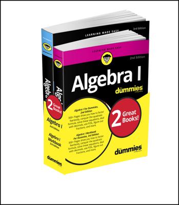 Algebra I For Dummies Book + Workbook Bundle book cover
