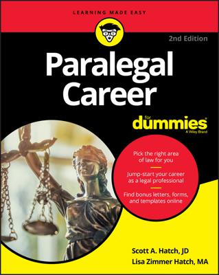 Paralegal Career For Dummies book cover