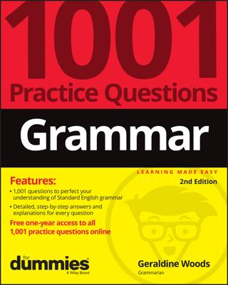 Grammar: 1001 Practice Questions For Dummies (+ Free Online Practice) book cover