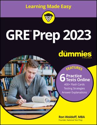 GRE Prep 2023 For Dummies with Online Practice book cover