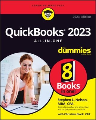 QuickBooks 2023 All-in-One For Dummies book cover