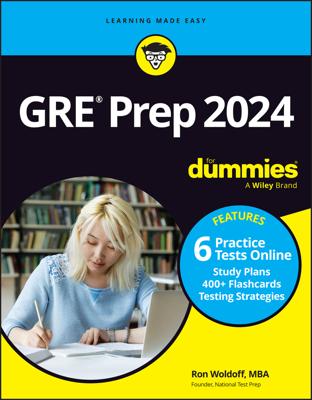 GRE Prep 2024 For Dummies with Online Practice book cover