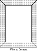 A plain border can have squared or mitered corners.