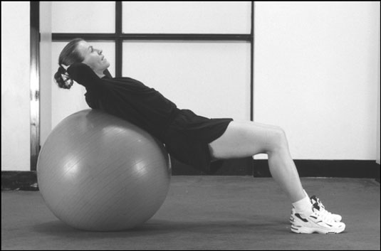 You can perform the basic-crunch movement on a physioball as an alternative to the traditional exer