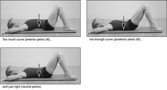 Finding the Neutral Spine position in Pilates.