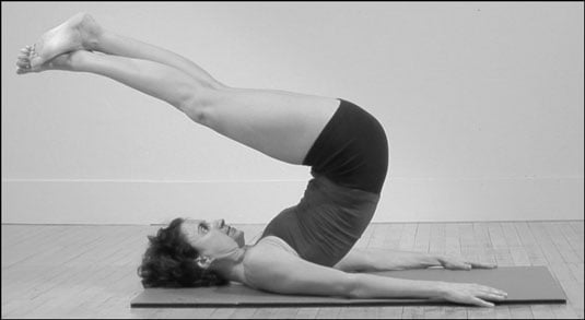 The Hip-Up position in Pilates.