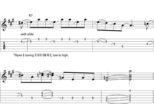 A slide lick in open E.