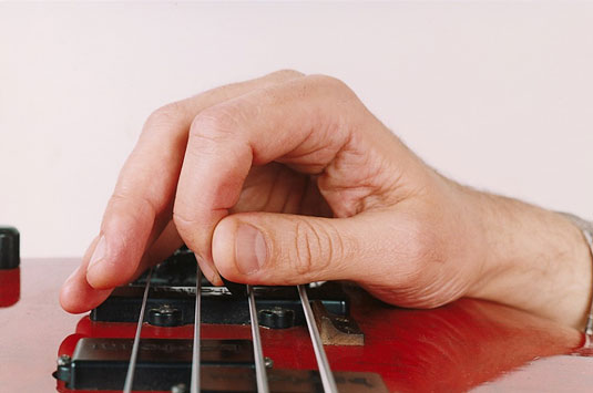 A pick in the open-hand style.