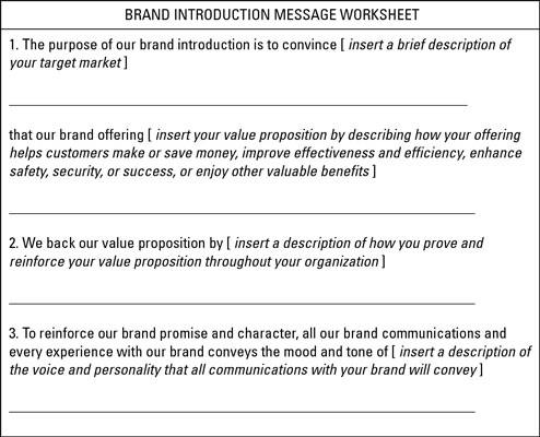State your brand introduction message.