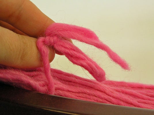 Locate the ends of the yarn.