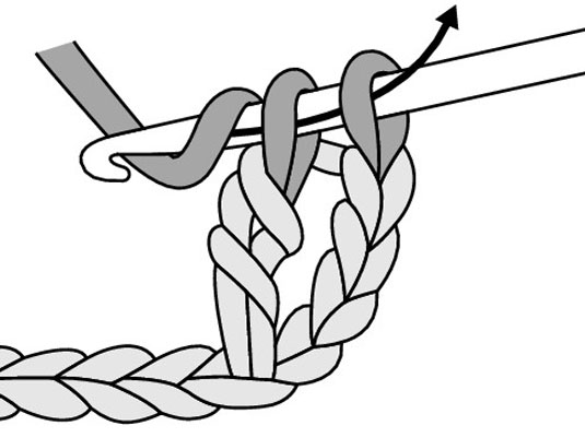 Yarn over the hook and draw your yarn through the last 2 loops on your hook.