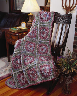 A crocheted motif afgan.