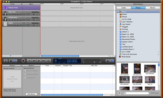From the opening GarageBand screen, click New Podcast Episode and type a name for your podcast.
