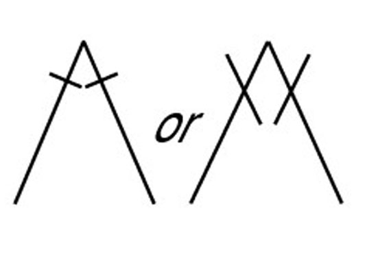 Take a look at these symbols for single crochet stitch decrease.