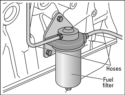 A diesel fuel filter.