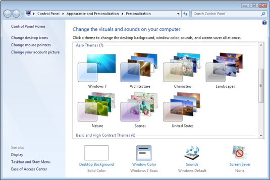 hoe verander je de achtergrondkleur van de bureaubladlegenda in Windows 7
