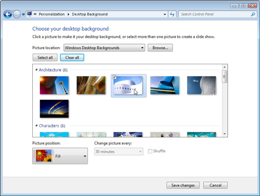 How to Change the Desktop Background in Windows 7 - dummies