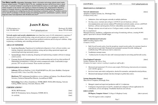 Sample Resume For A Worker With Multiple Layoffs Dummies