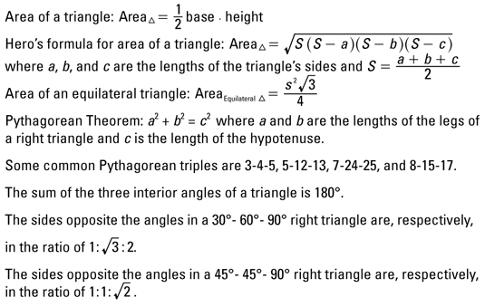 Geometry Formulas and Rules for Triangles - dummies