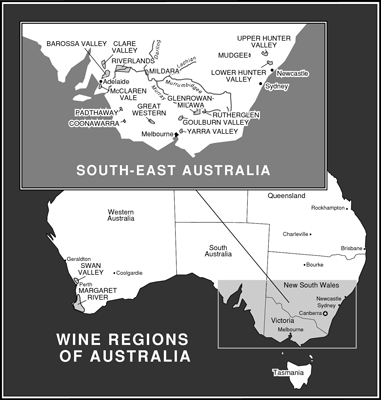 The wine regions of Australia. [Credit: © Akira Chiwaki]