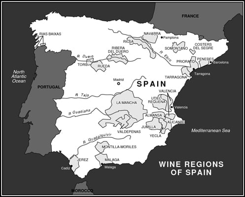 The wine regions of Spain. [Credit: © Akira Chiwaki]