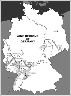 The wine regions of Germany. [Credit: © Akira Chiwaki]