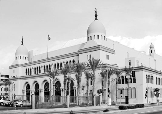 The Al Malaikah Shrine Auditorium in Los Angeles was built in 1926. With 6,300 seats, it's the larg