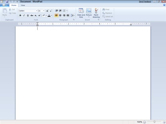 How To Use The New Wordpad In Windows 7 Dummies