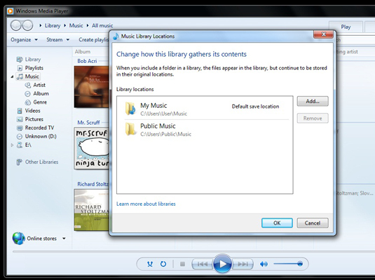 how to make windows media player default in windows 7