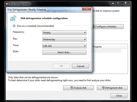 Click Configure Schedule and make any necessary changes to the Frequency, Day, and Time settings.