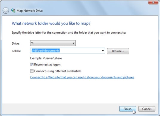 how to map a drive How To Map A Network Folder In Windows 7 Dummies